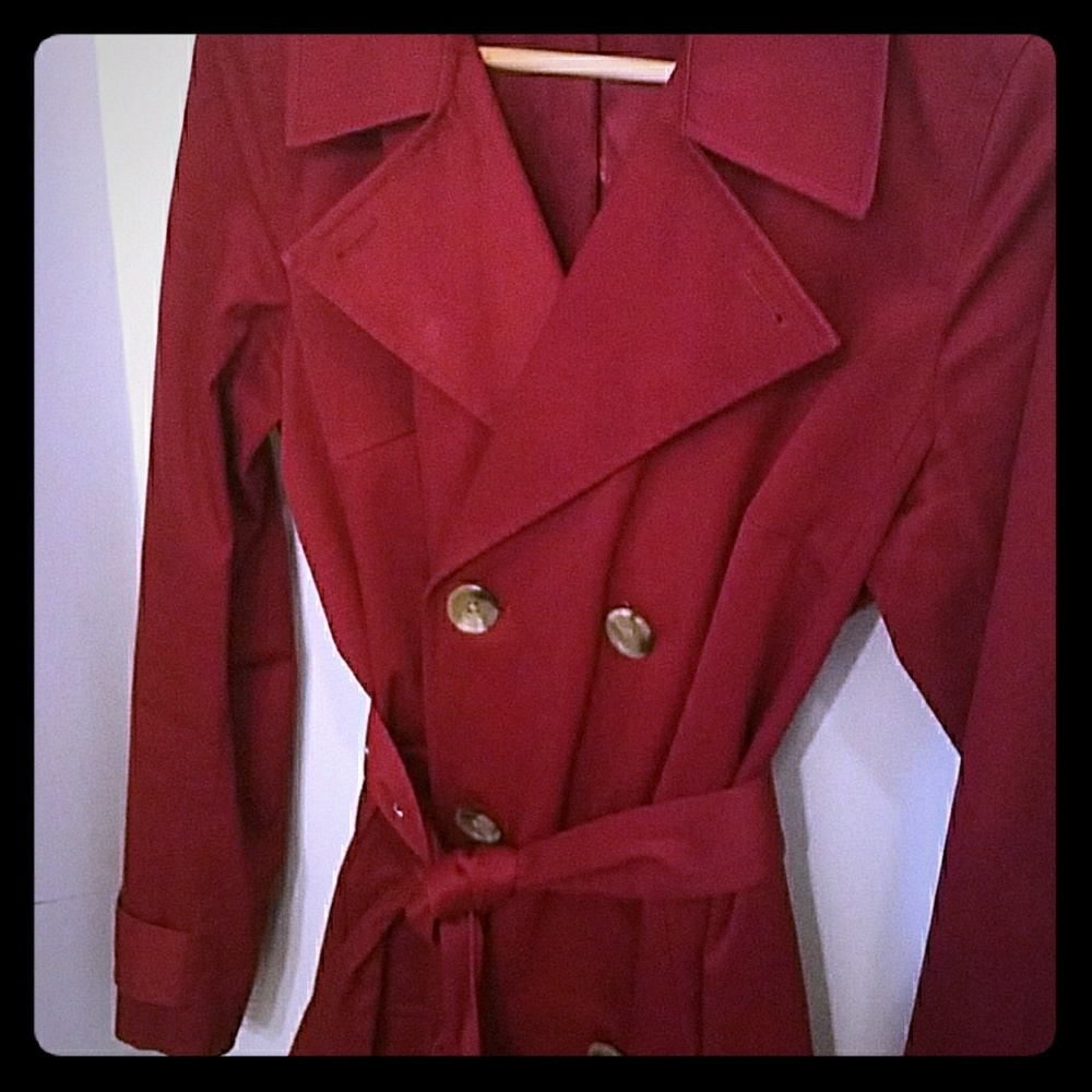 Banana Republic Red Trench Coat