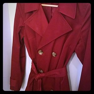Banana Republic Red Trench Coat