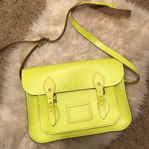 Neon Yellow Satchel bag |Cambridge Satchel Company