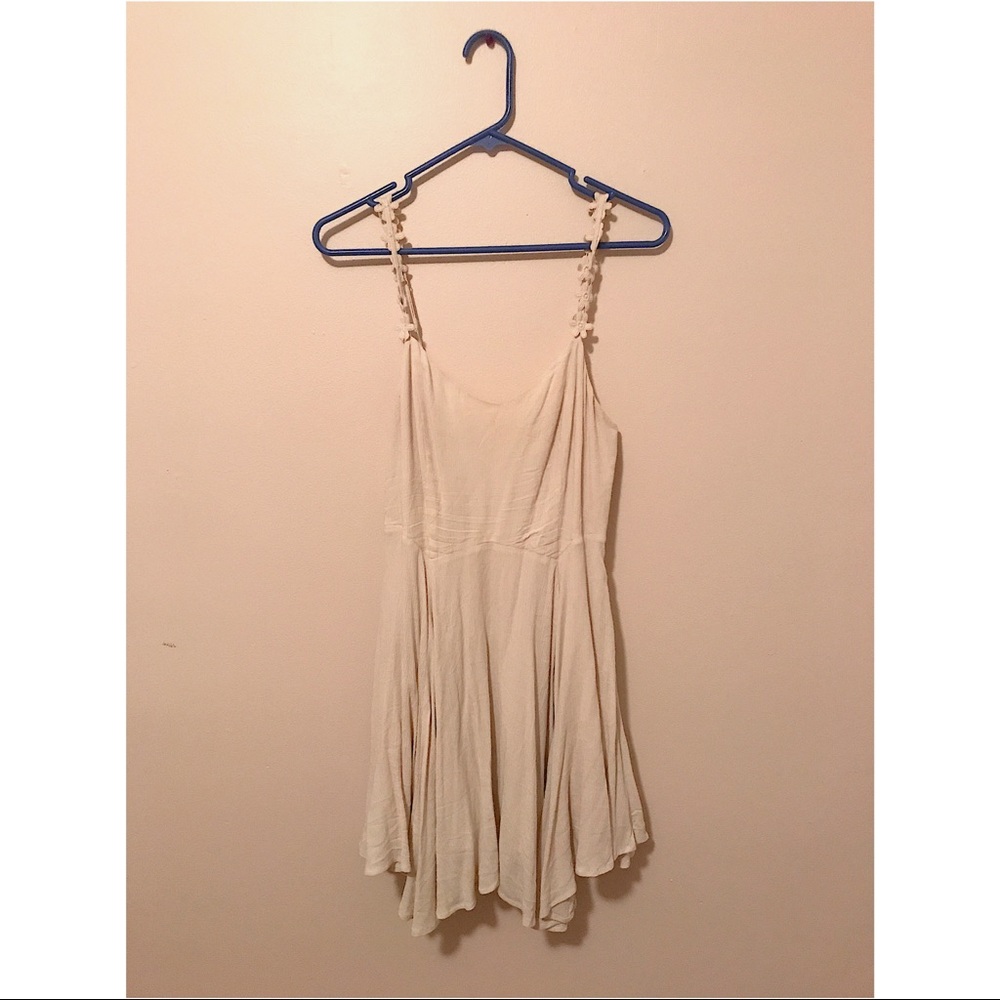 White floral strap sundress