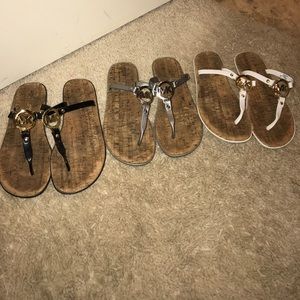 3 pairs of Michael Kors Flip flops