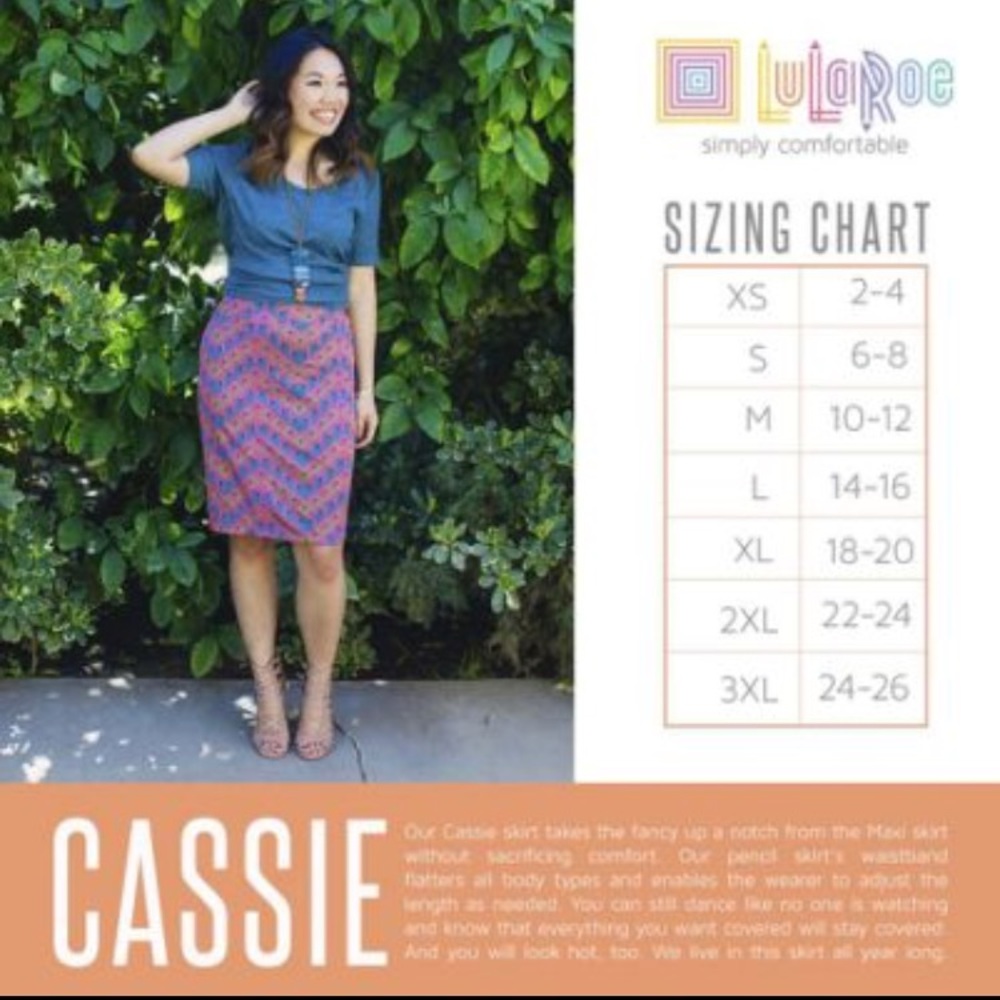 Lularoe Cassie Pencil Skirt - Picture 5 of 5