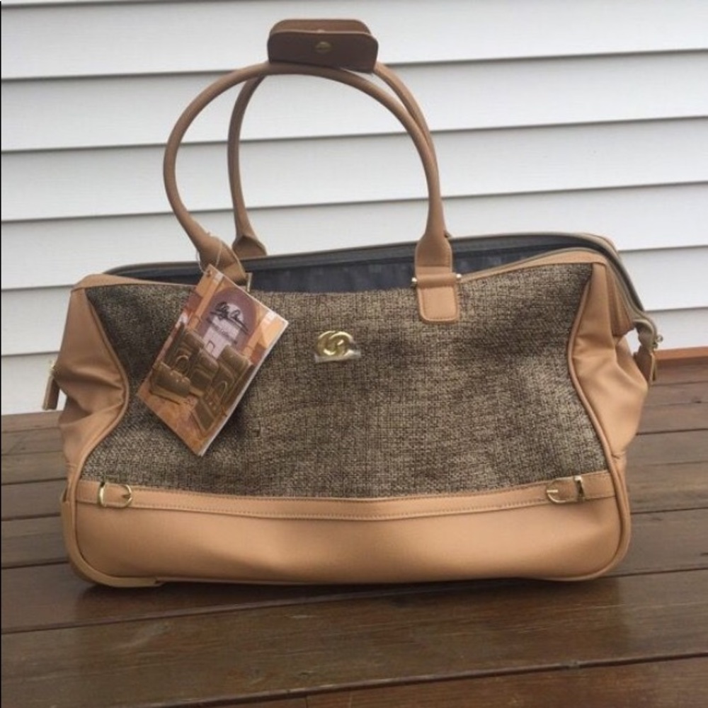 Oleg Cassini wheeled weekend traveler