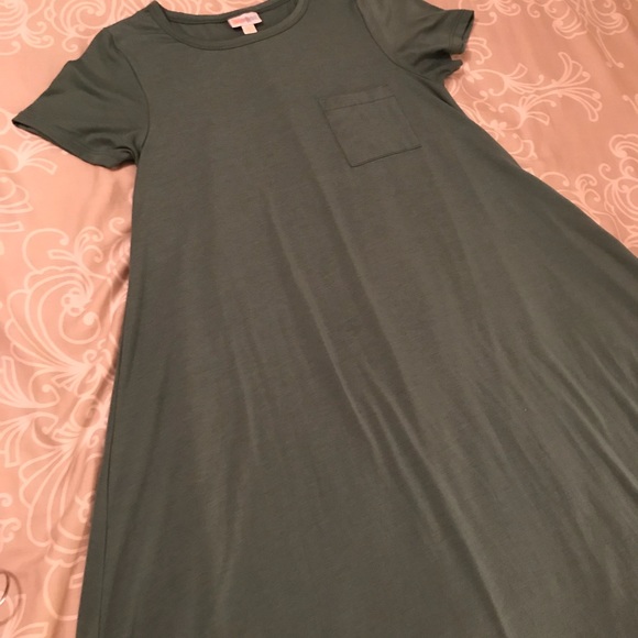 SOLD Lularoe Teal Carly Dress - Picture 3 of 5