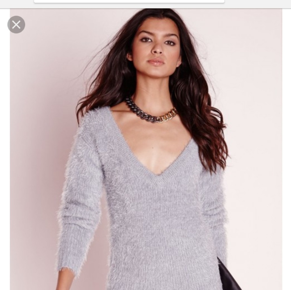 Missguided Fluffy Sweater Dress