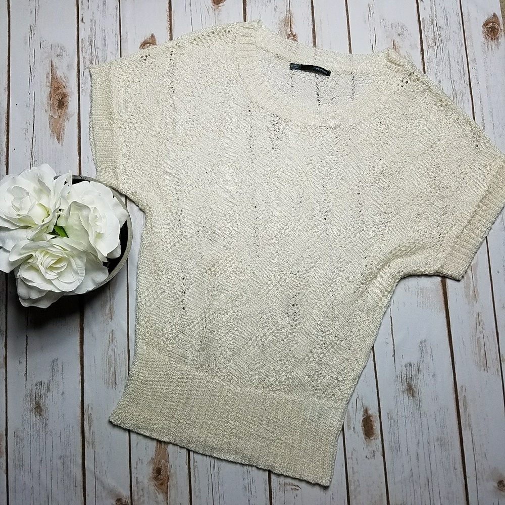 Maurices Knit Sweater Short Sleeve Top Size Small