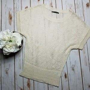 Maurices Knit Sweater Short Sleeve Top Size Small
