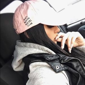 Pink anti social social club hat