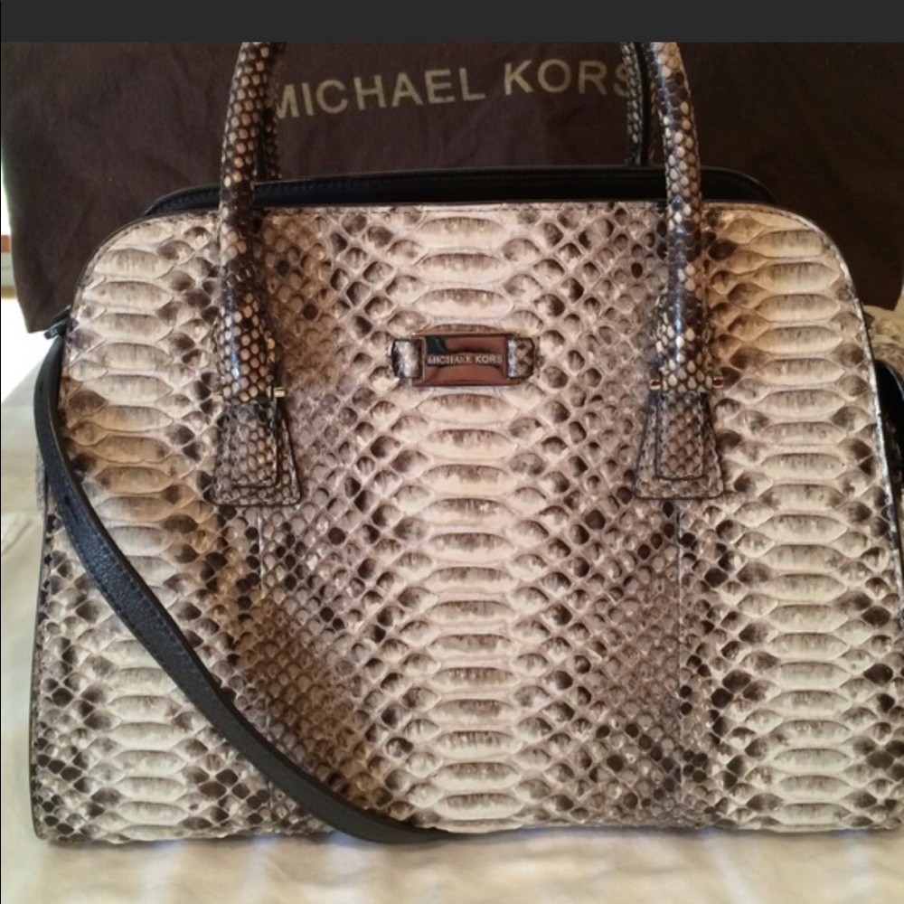 MICHAEL KORS Collection Gia Genuine Python $2195