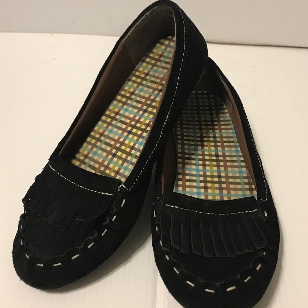 Lands end black women's flat/loafers size 7