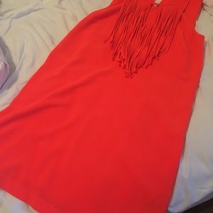 Orange fringe dress, Sugarlips, Size S