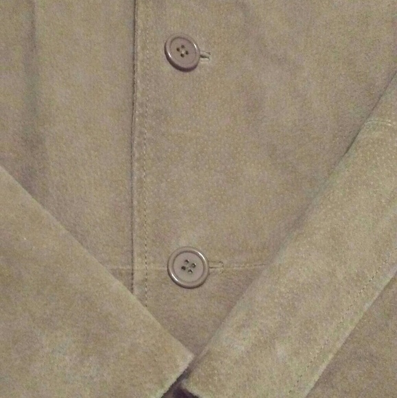 Men's Taupe Leather Blazer/Jacket/Car Coat - Picture 3 of 7