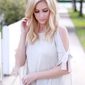 Tops - Tie Sleeve Top S-M-L Tops - Tie Sleeve Top S-M-L