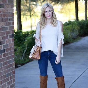 Tops - Tie Sleeve Top S-M-L Tops - Tie Sleeve Top S-M-L