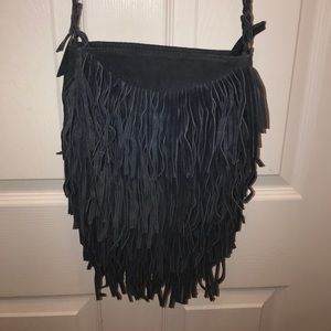 💙 Suede Denim Blue Fringe Bag 💙 New like 🛍