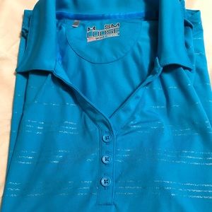 Under Armour Loose Fit SM Golf Polo Light Blue