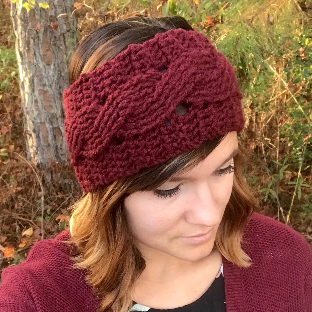 Handmade crochet ear warmer