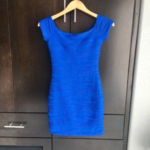 Wet seal royal blue stretchy mini dress