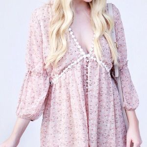 Dresses - Floral Boho Dress Small & Large Size Dresses - Floral Boho Dress Small & Large Size