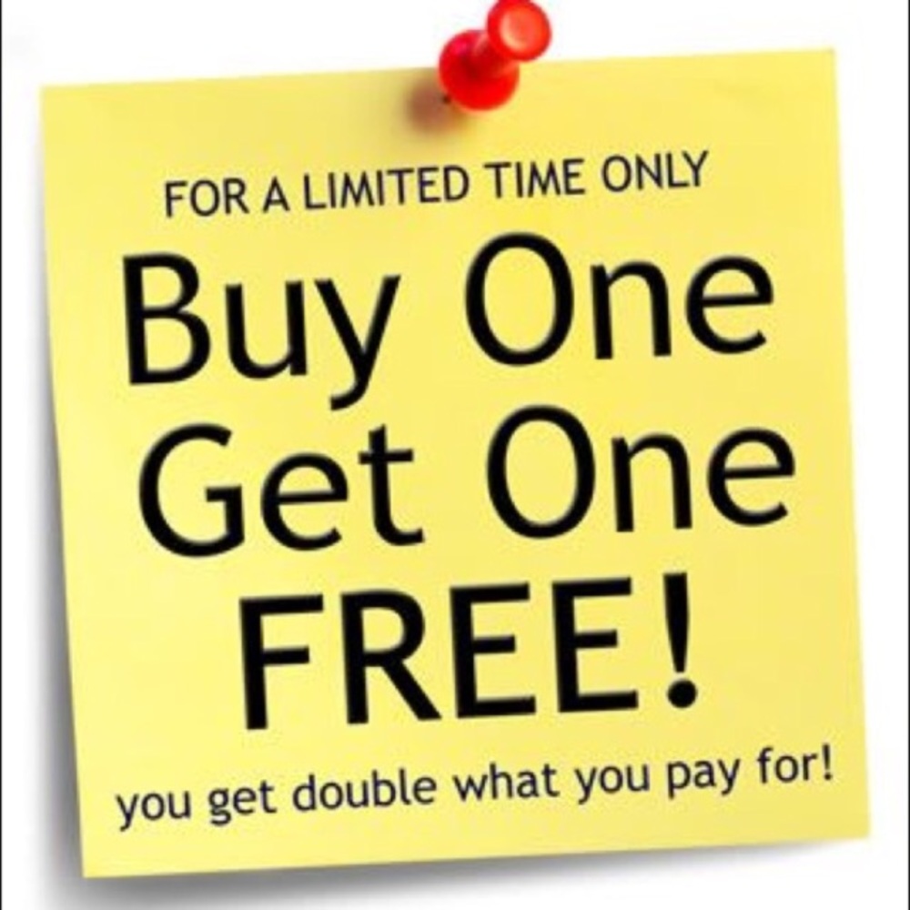 Bogo 20$ limited or lesser item will be free