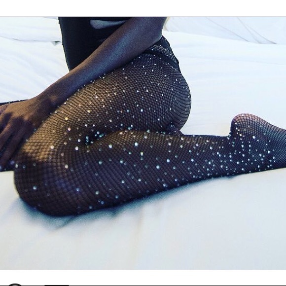 Crystal  Fishnet Stylish Tights  - Picture 2 of 4