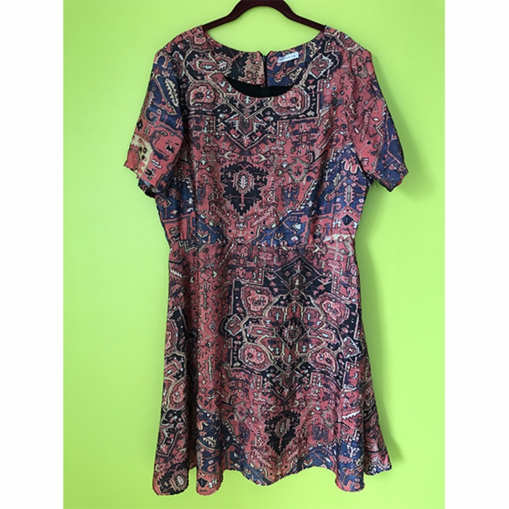 Spruce & Sage Multi Color Caleidoscopic Dress 16