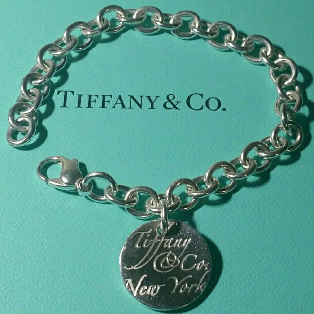 Tiffany & Co notes charm bracelet 7"