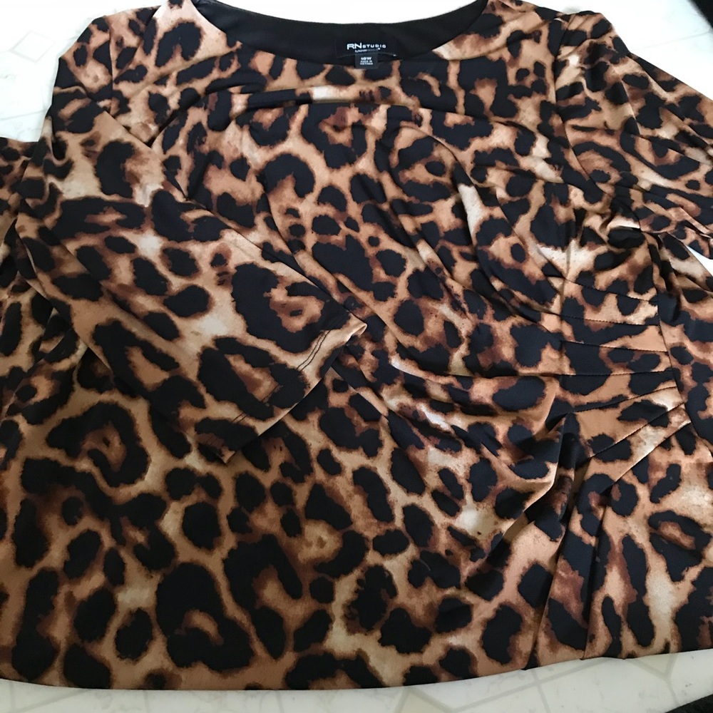 RN Studio Animal Print Dress NWT
