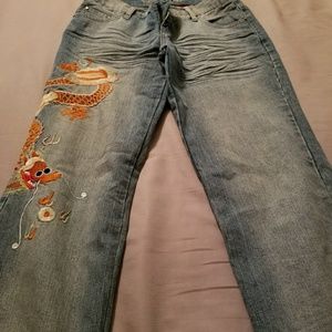 Dragon Embroided Jeans
