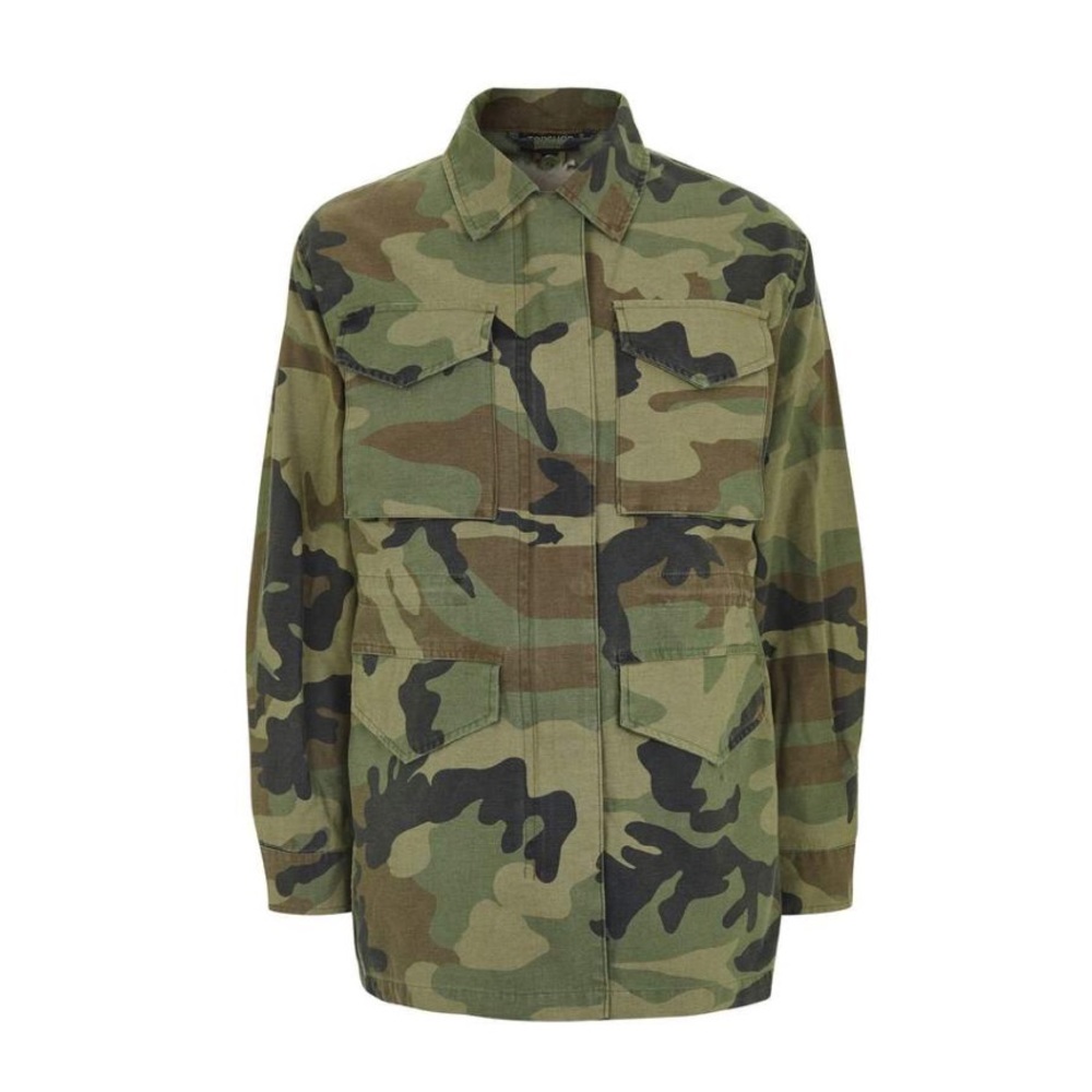 🎉HP NWT Topshop Boyfriend oversized Camo Jacket - Picture 3 of 6