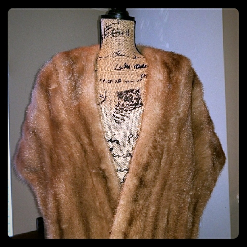 [MINK STOLE] Vintage Fur capelet/stole