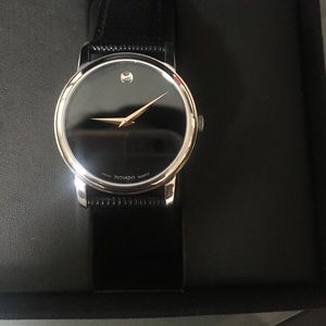 NWT Movado Museum Watch with Leather Strap