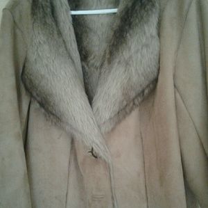 Faux fur suede jacket
