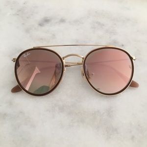 Ray-Ban "Round Double Bridge" flash lens