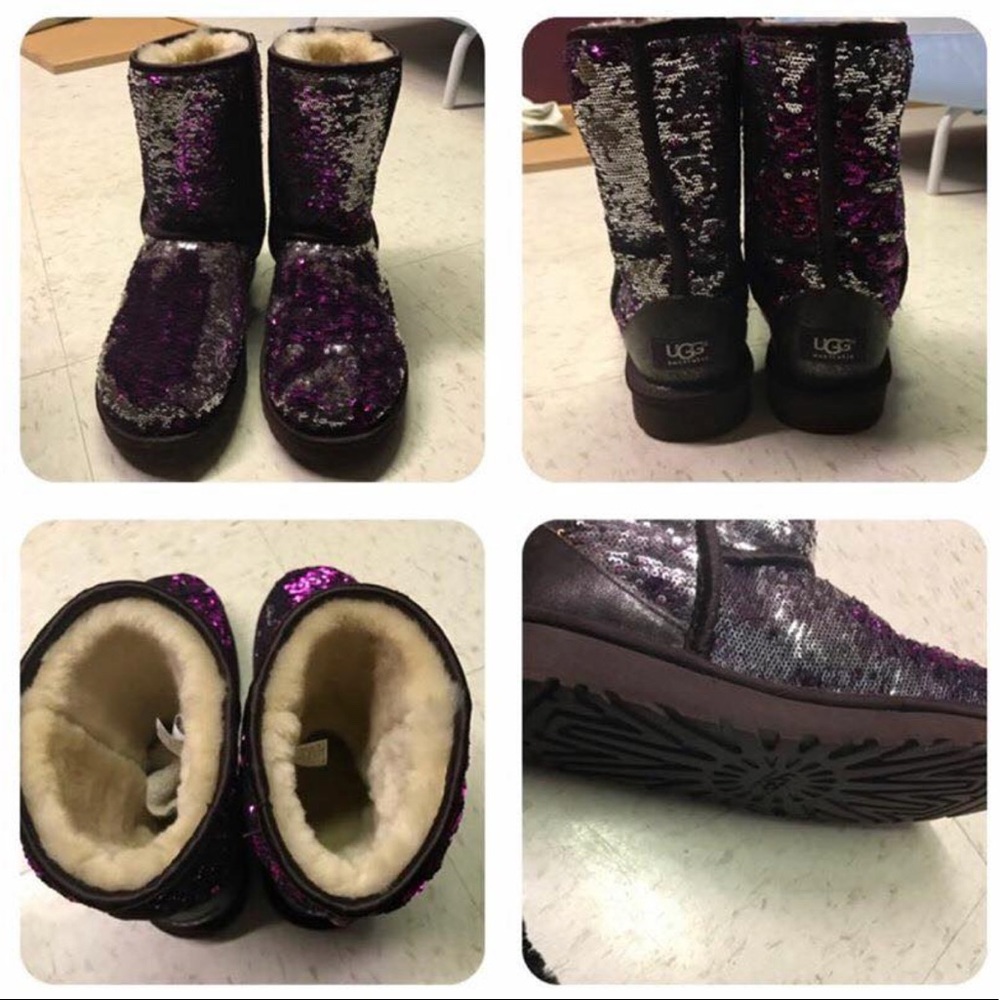 UGG Australia Reversible Sequin purple/silver