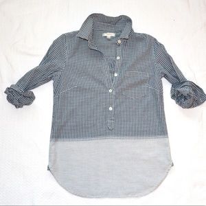 J.Crew gingham stripe popover