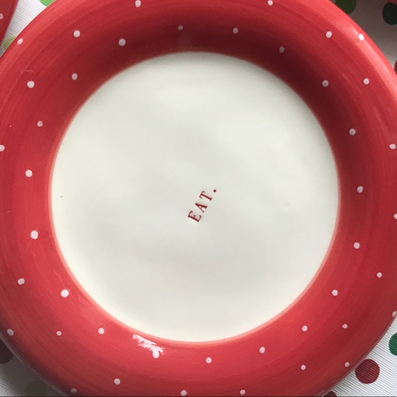 ❌SOLD ❌Rae Dunn By Magenta Christmas Red Polka Dot - Picture 5 of 7