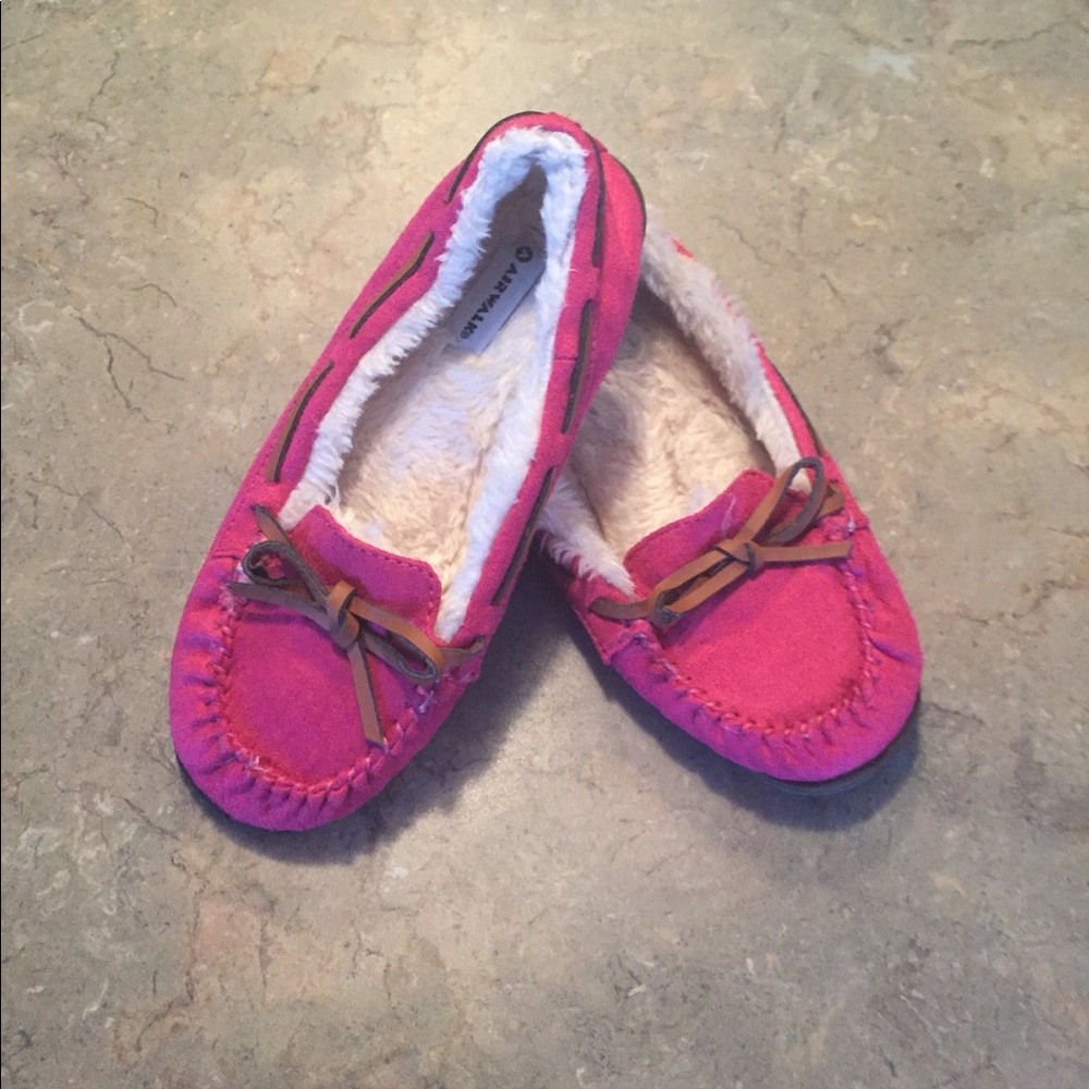 Pink moccasins