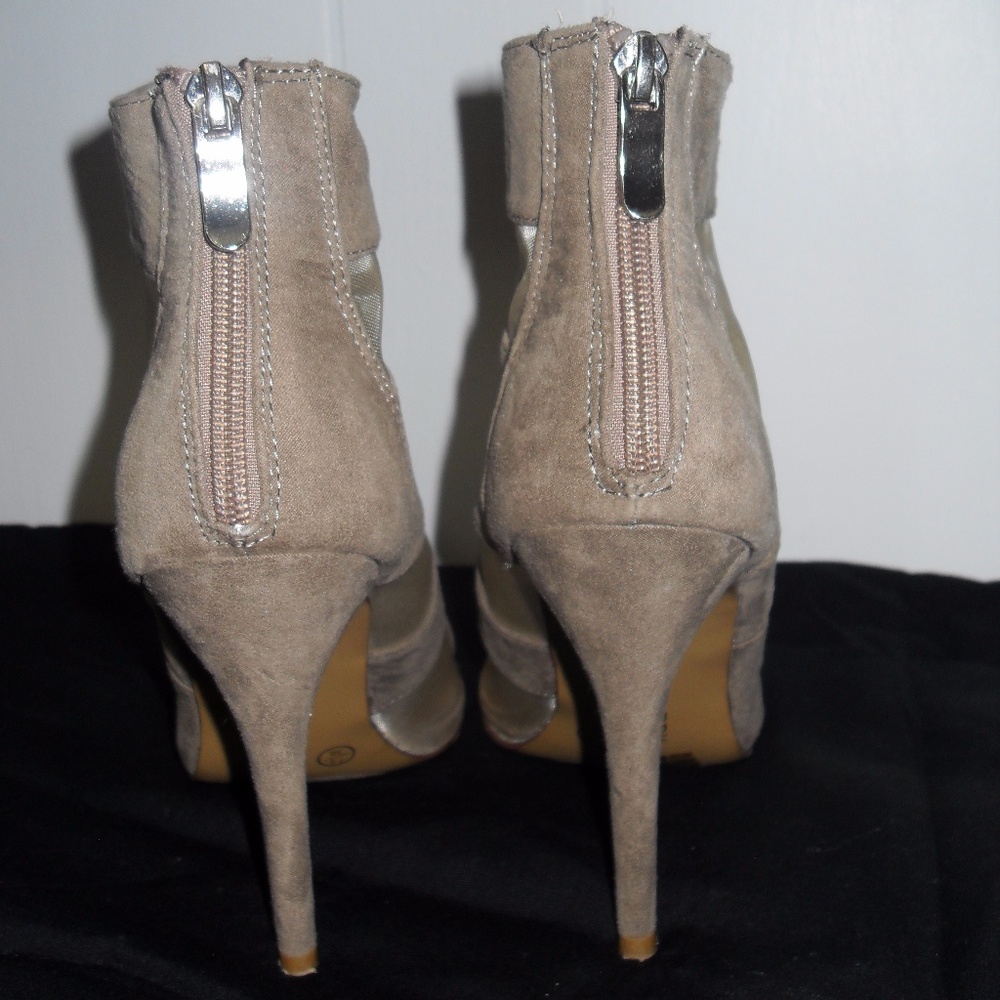 Open toe bootie style Heels