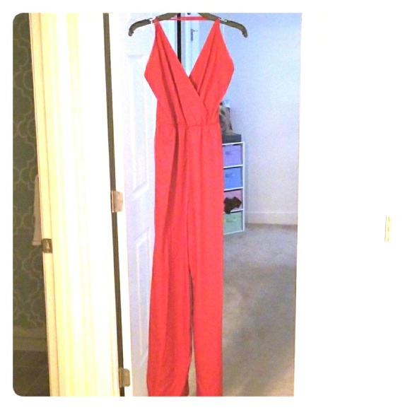 red 70s jumpsuit