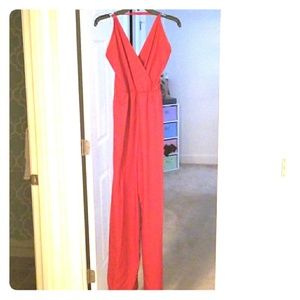 Red 70s Jumpsuit