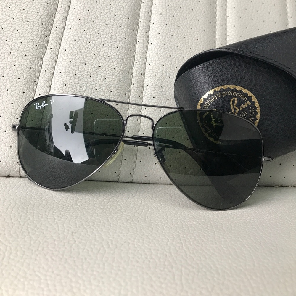 Ray ban all black polarized aviators