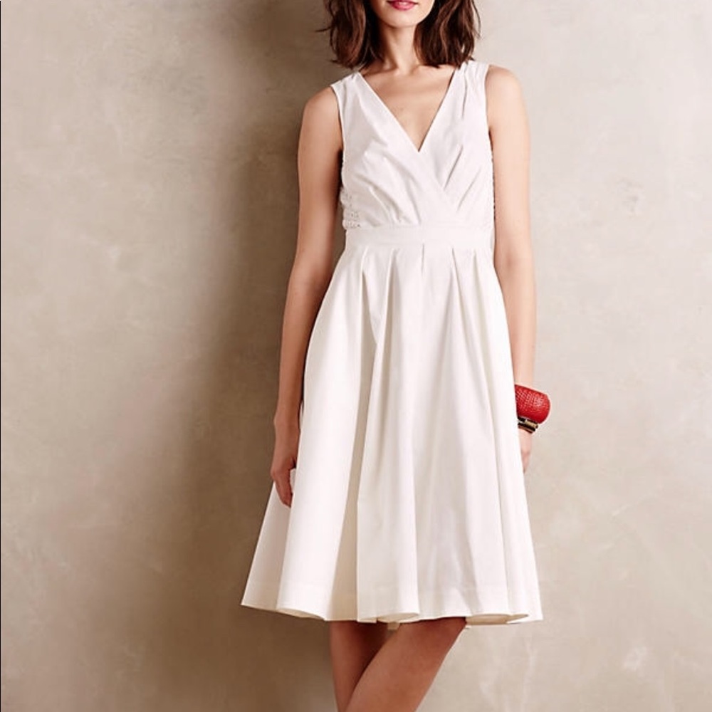 Anthropologie Pleated Trellis Dress NWOT