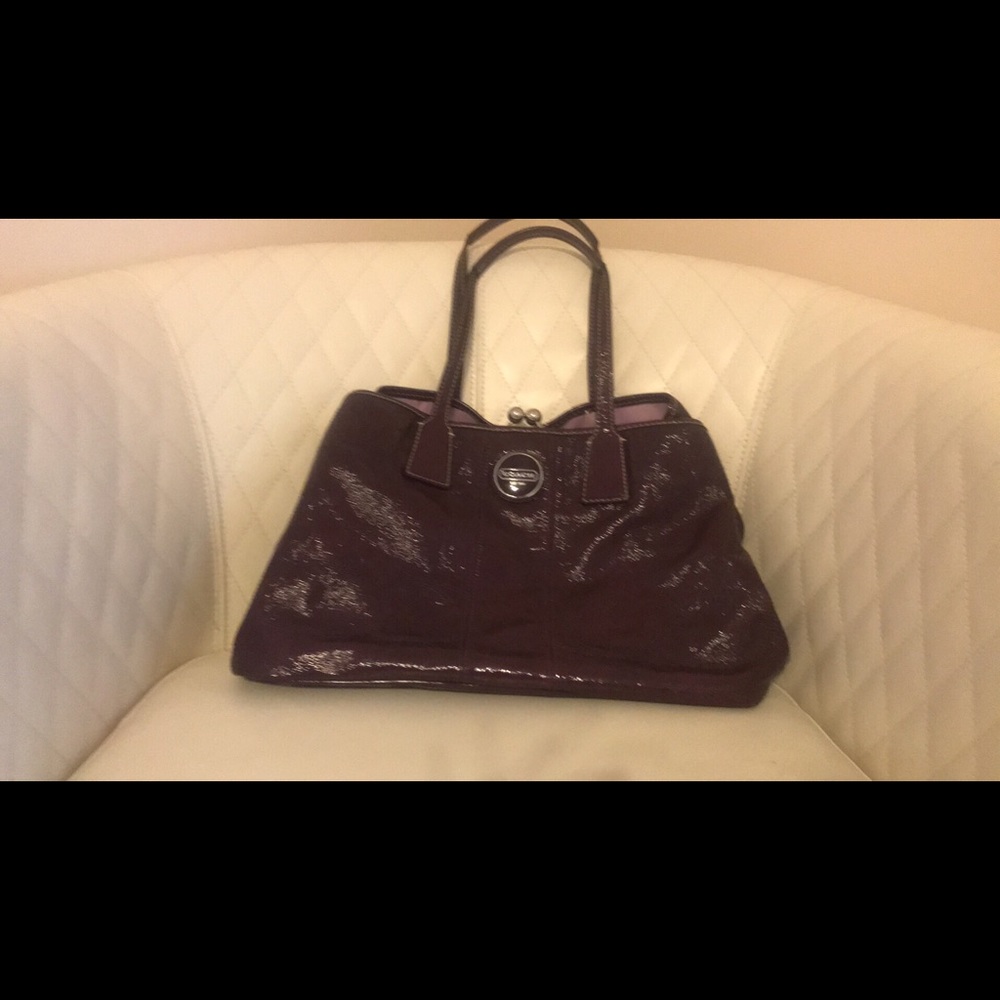 Beautiful Large purple/plum authentic coach purse