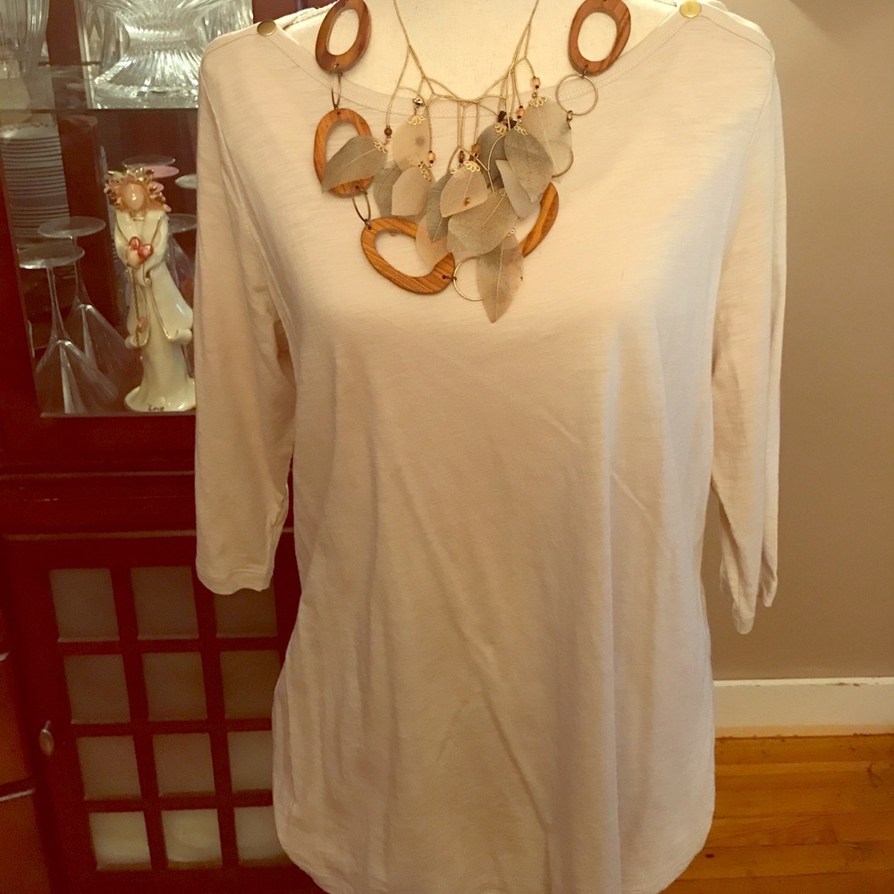 Cream knit top