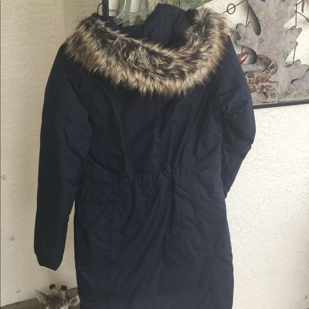 Navy North Face Down Coat