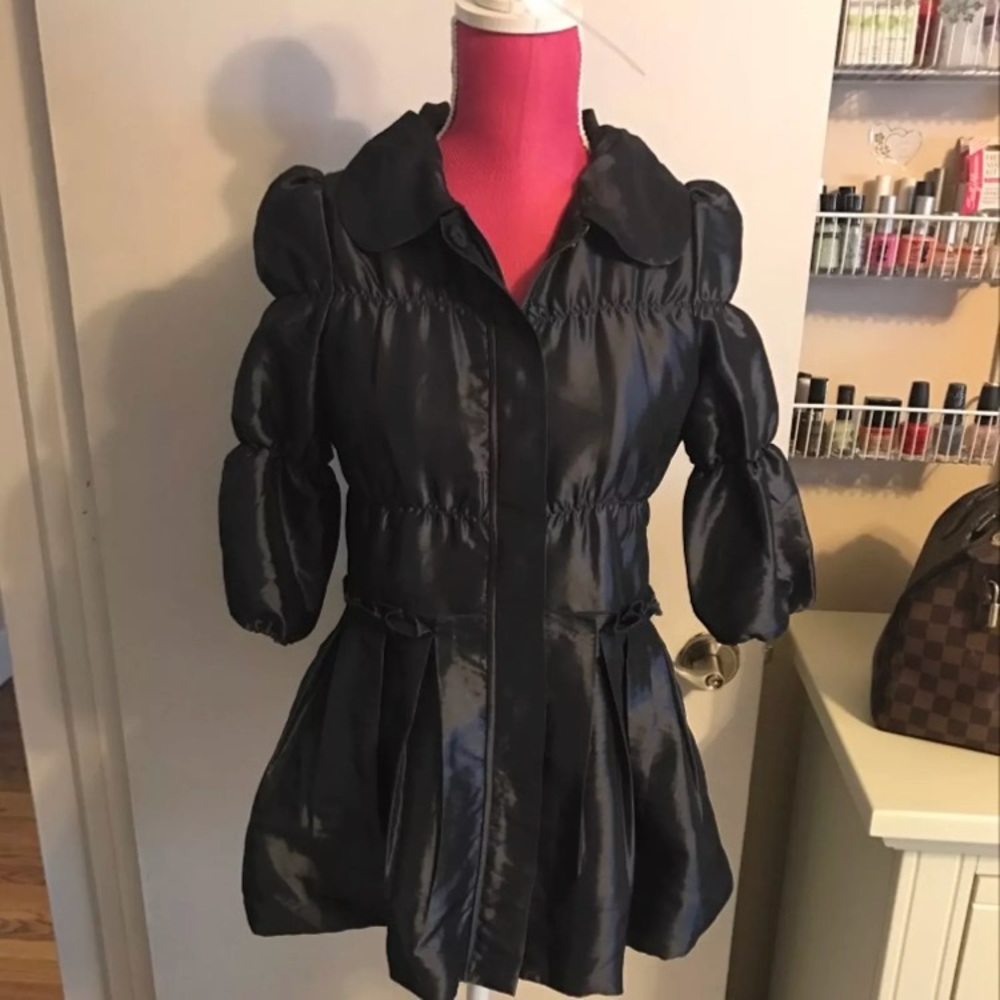 Gray light weight 3/4 sleeve Peplum jacket Small