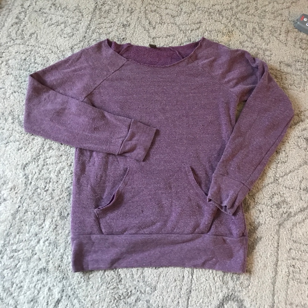 Alternative Apparel Off The Shoulder Sweatshirt