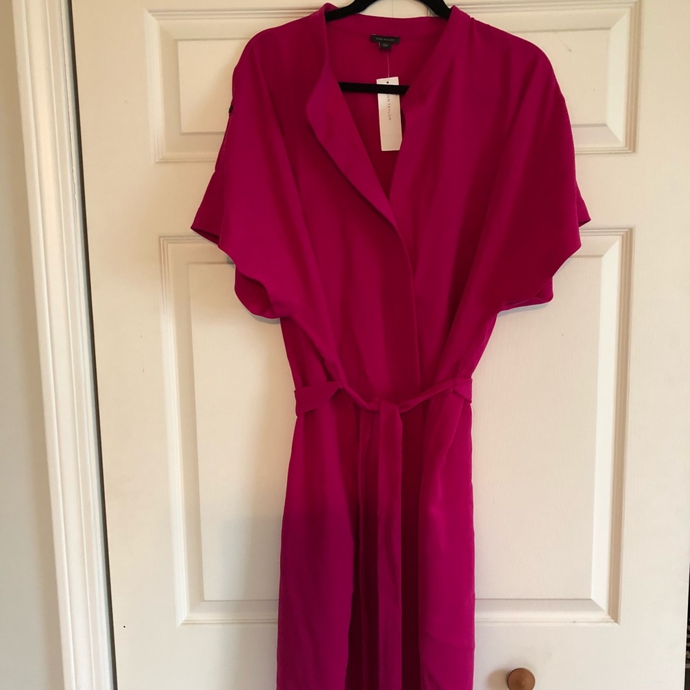 Magenta shirt dress