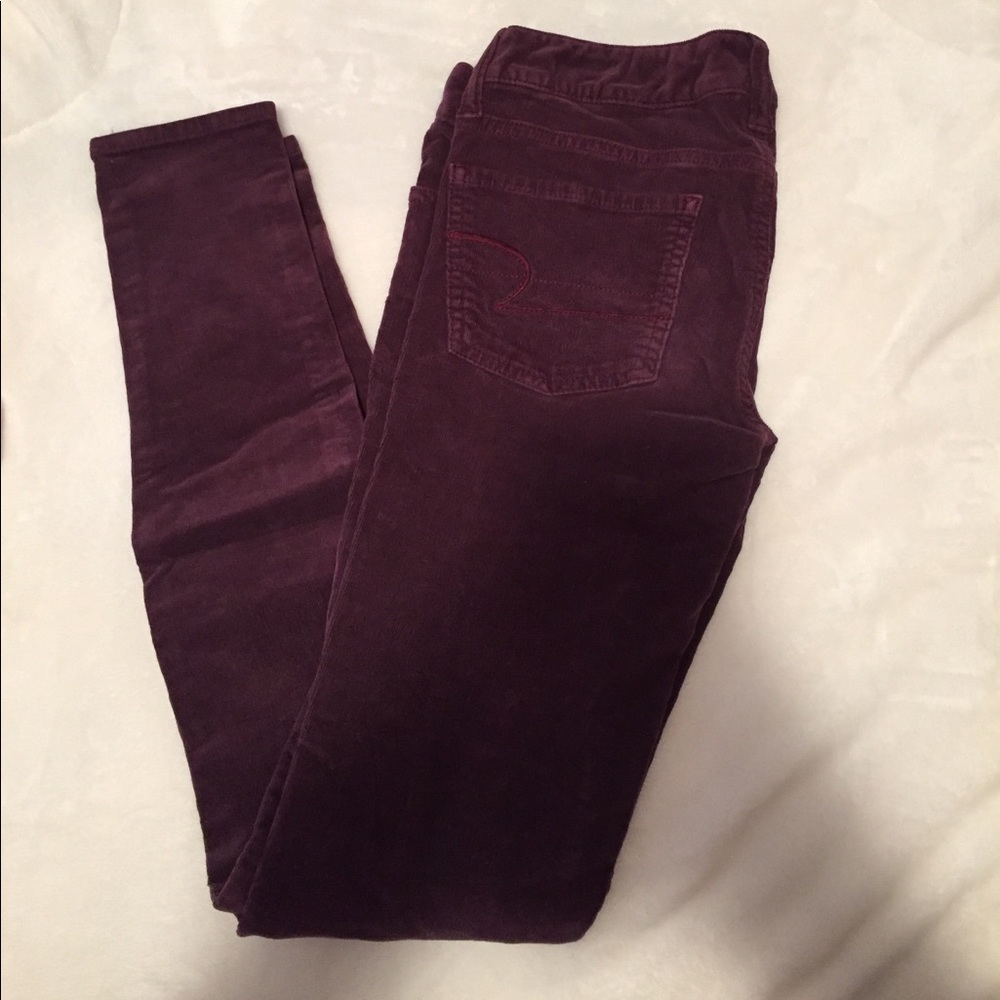 Corduroy plum colored jeggings
